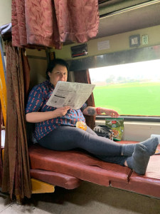 Slow travel aboard an Indian train 